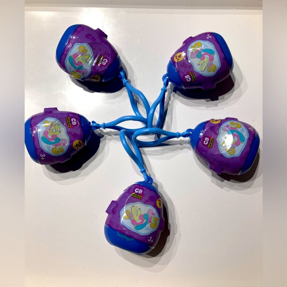 5 Unopened Cutie Beans Snuggles By Fiesta Mystery Plush Cuties Clip-ons series 4